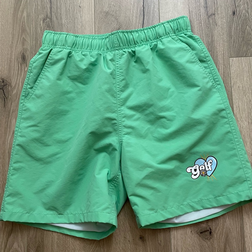 Golf Wang Mint Swim Trunks in Bright Green